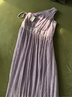 le chateau Lavender One-Shoulder Pleated Wedding Dress